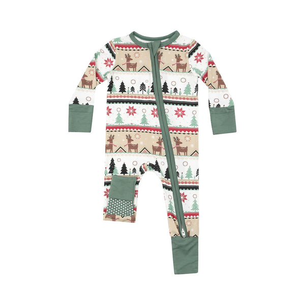 Angel Dear Reindeer Fair Isle Playsuit