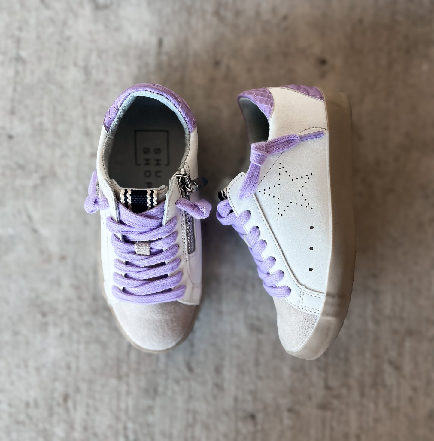 Shu Shop Mia Lilac Snake Sneaker