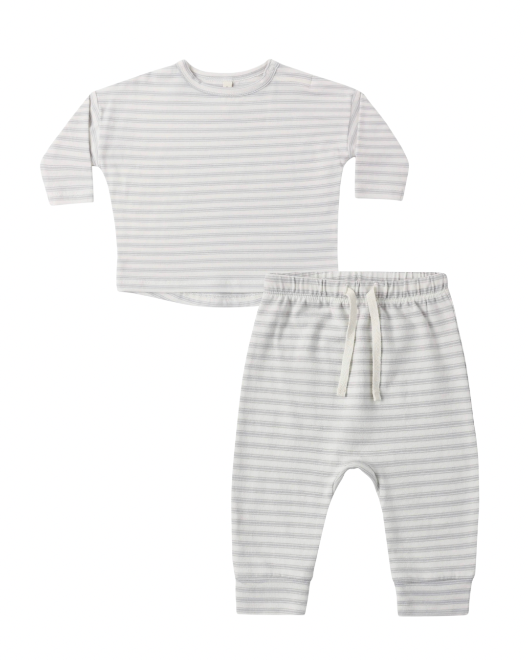 Quincy Mae Cloud Stripe LS Set