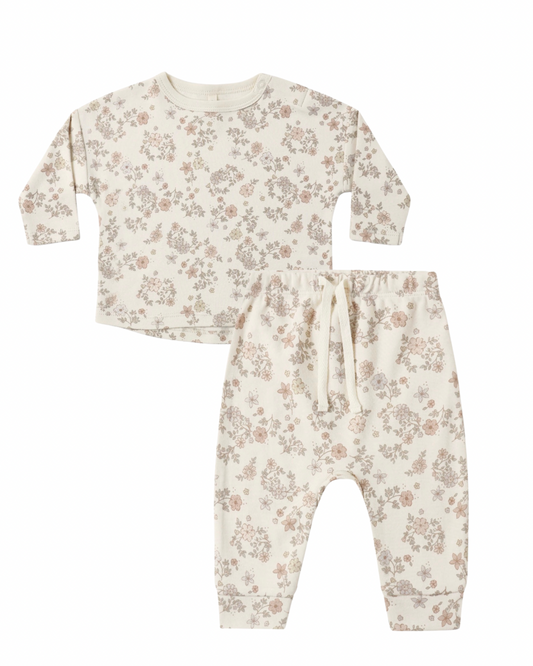 Quincy Mae Floral Vine LS Set
