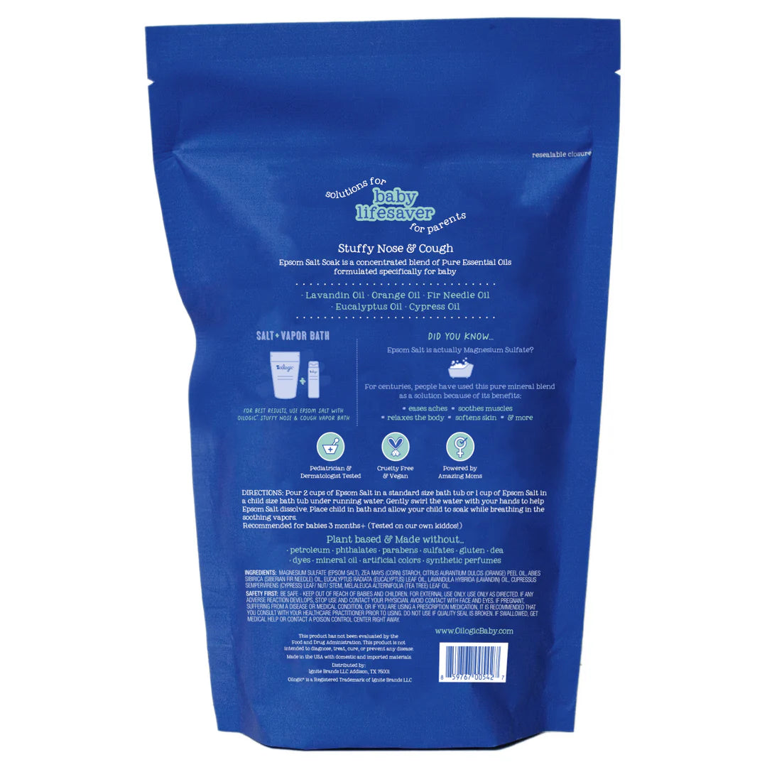 Oilogic Stuffy Nose & Cough Essential Oil Epsom Salt Soak