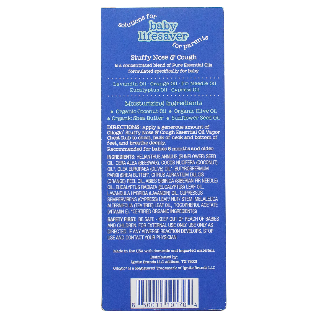 Oilogic Stuffy Nose & Cough Vapor Chest Rub