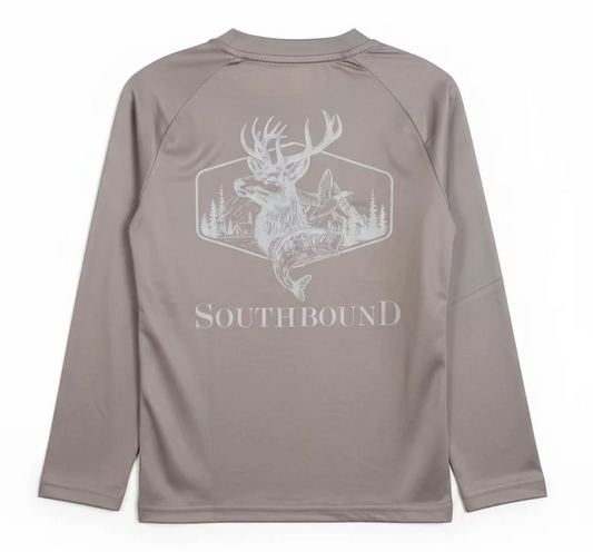 Southbound Deer, Bass, Duck Performance Tee