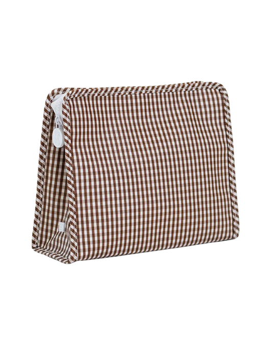 TRVL Coco Gingham Large Roadie Zip Pouch