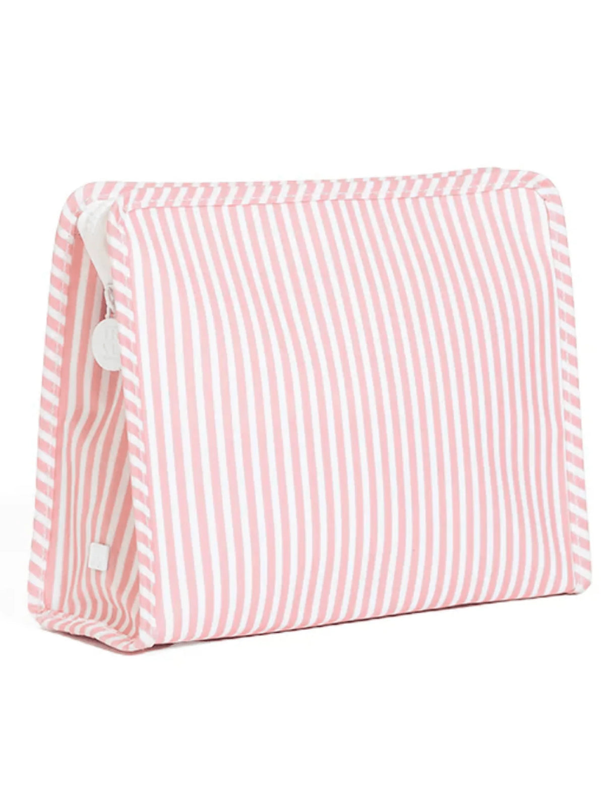 TRVL Dusty Rose Stripe Large Roadie Zip Pouch