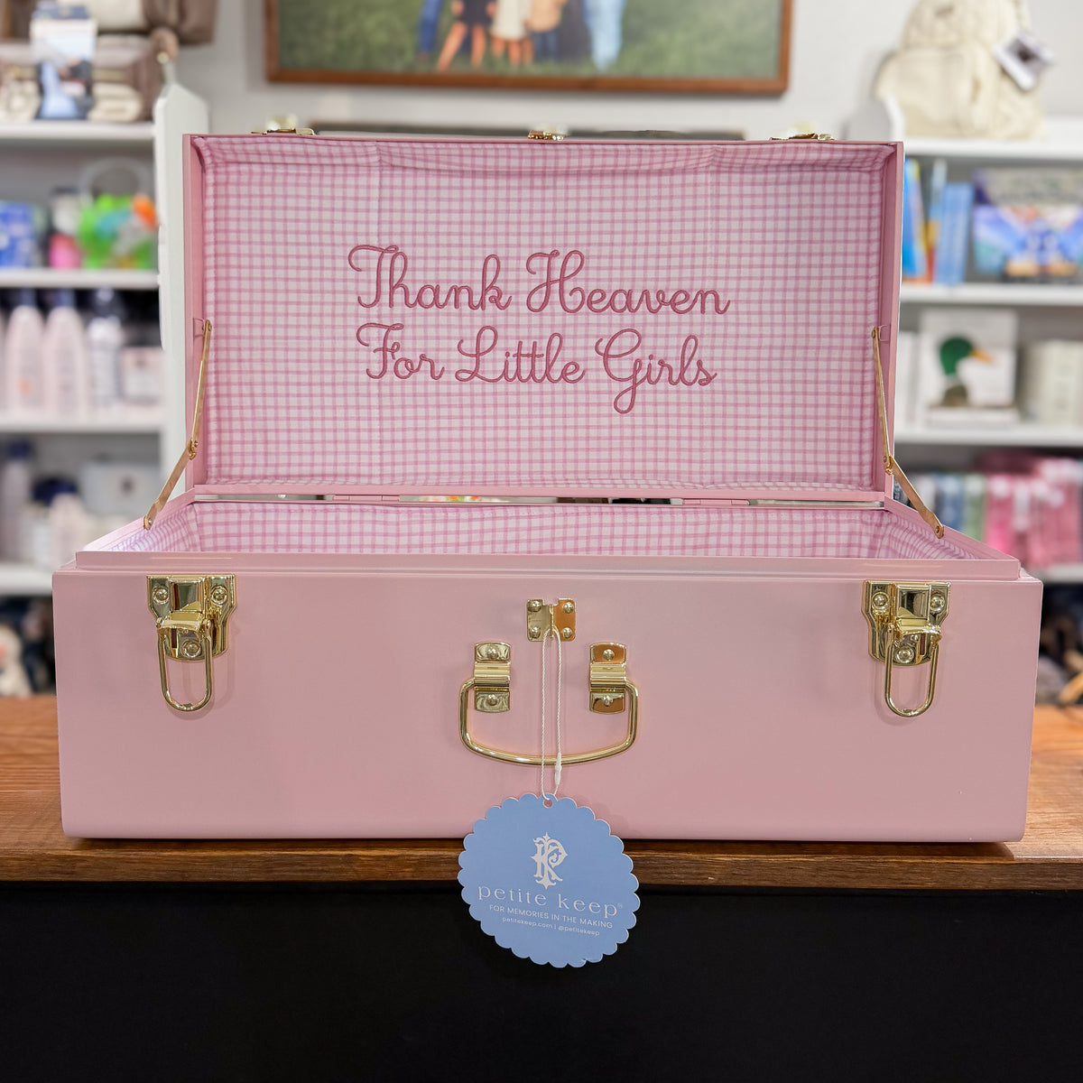 Petite Keep Pink Petite Embroidered Trunk