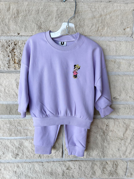 Purple Minnie Sweat Set