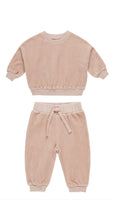 Quincy Mae Blush Velour Set