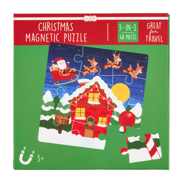 Mud Pie Green Christmas Magnetic Puzzle