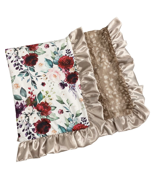 Rockin Royalty Lush Floral Fawn Blanket