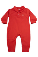 Saltwater Boys Red Polo Romper