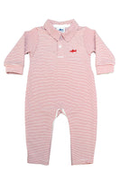 Saltwater Boys Red Stripe Polo Romper