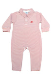 Saltwater Boys Red Stripe Polo Romper