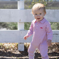 Saltwater Boys Red Stripe Polo Romper