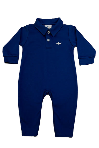 Saltwater Boys Navy Polo Romper