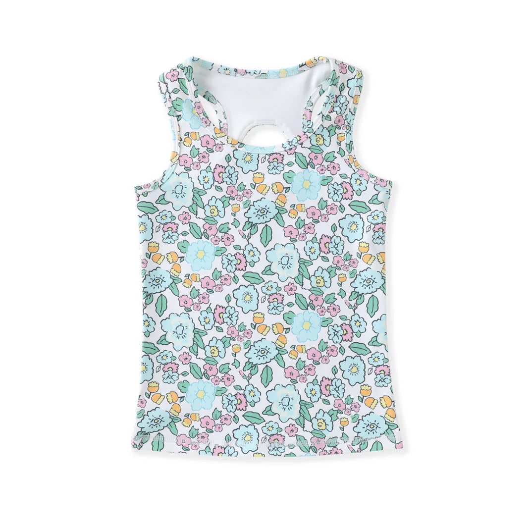 Swoon Baby Aqua Floral Active Tank