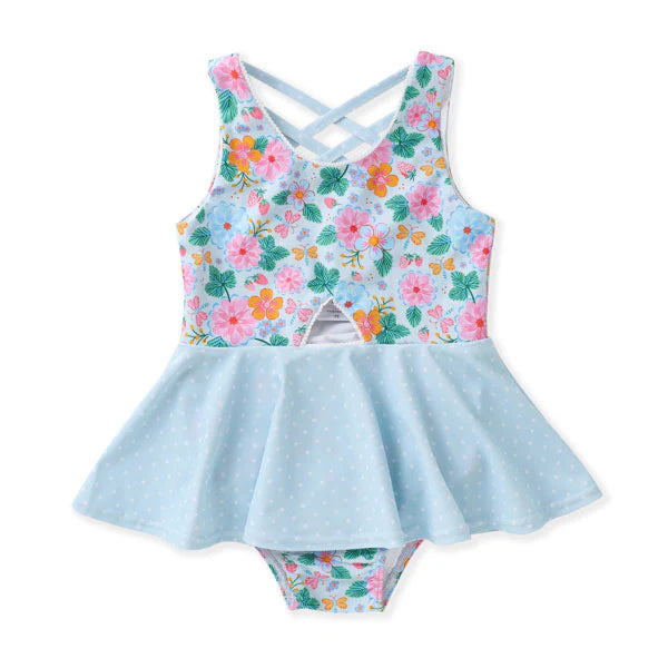 Swoon Baby Strawberry Floral Swim Suit