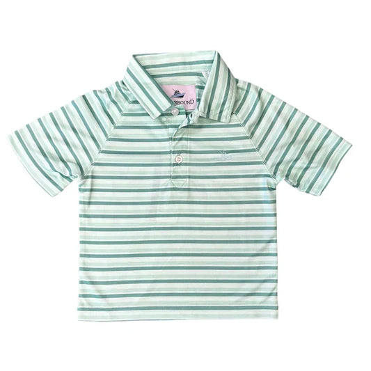 Southbound Sage Stripe Polo