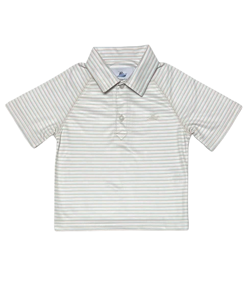 Southbound Sand Stripe Polo