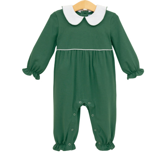 Trotter Street Hunter Green Claire Romper