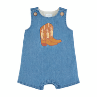 Mud Pie Denim Cowboy Boot Jon Jon