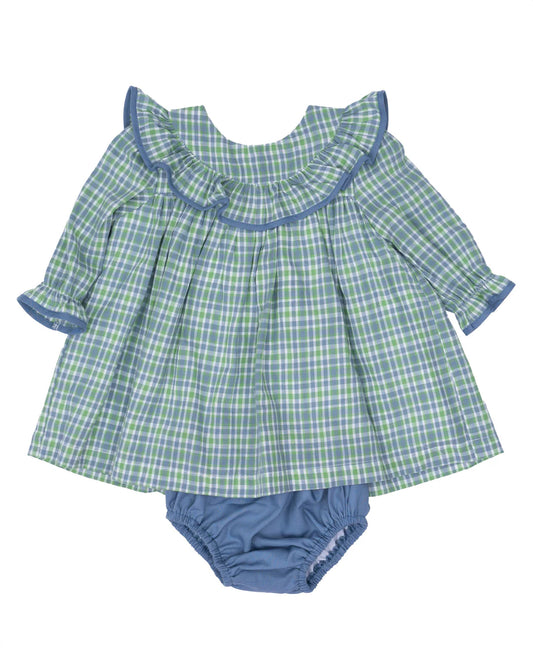 The Oaks Layla Bluegrass Plaid Bloomer Set