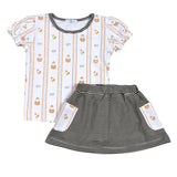 Baby Loren Peek-A-Boo Pima Skort Set
