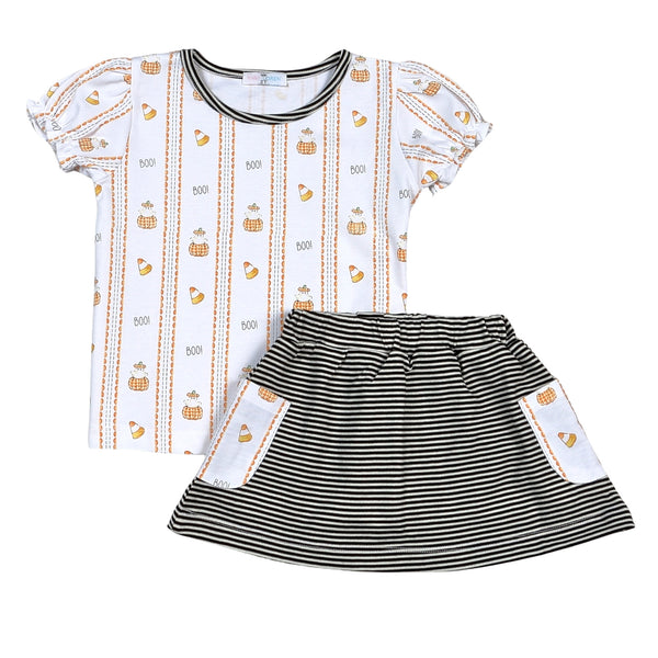 Baby Loren Peek-A-Boo Pima Skort Set
