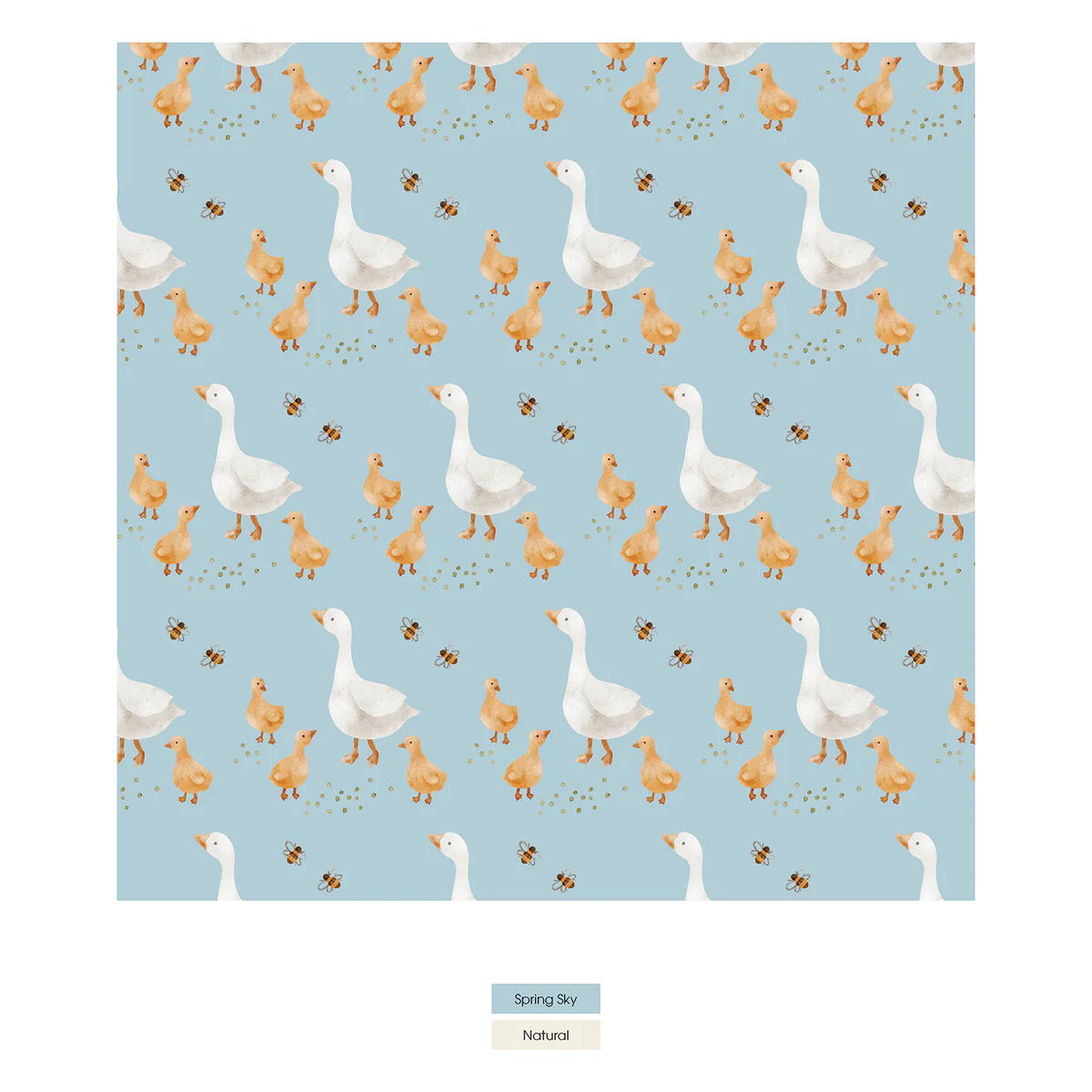 Kickee Pant Spring Sky Feeding Ducks Footie