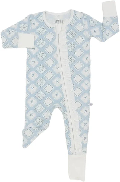 Hamner Hill Bow Quilted Patch Ruffle Playsuit