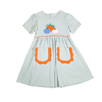 Ishtex Pumpkin Appliqué Dress