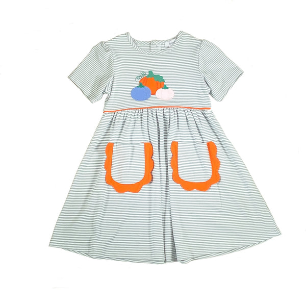 Ishtex Pumpkin Appliqué Dress
