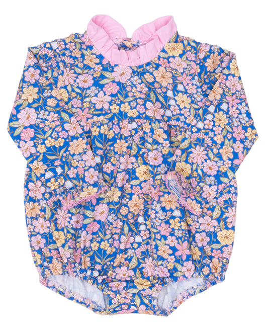 The Oaks Mary Mills Ditsy Navy Pink Watercolor Bubble