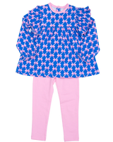 The Oaks Abree Blue Ribbon Bow Legging Set