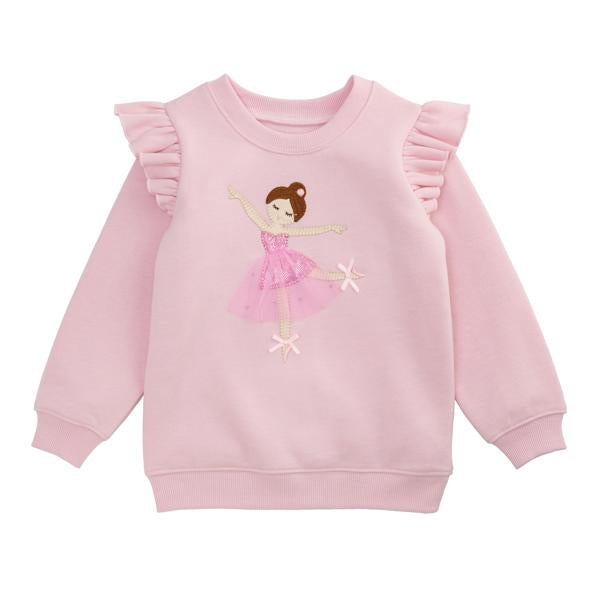 Mud Pie Ballerina Ruffle Sleeve Sweatshirt