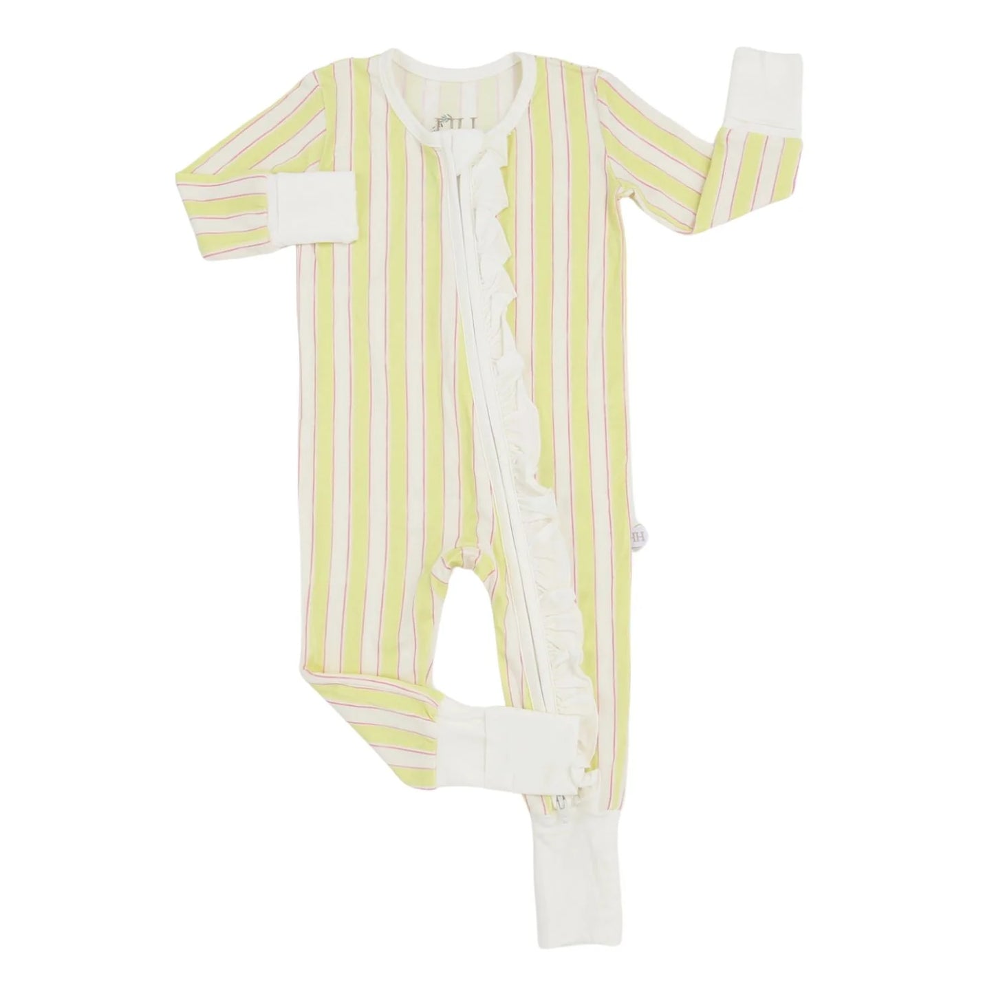 Hamner Hill Yellow Stripe Ruffle Playsuit