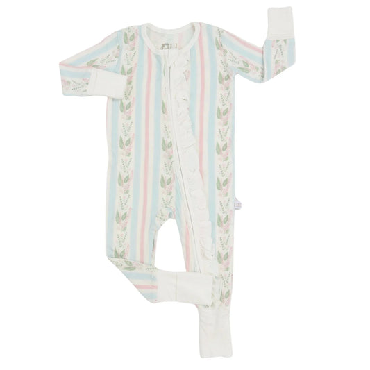 Hamner Hill Floral Stripes Ruffle Playsuit