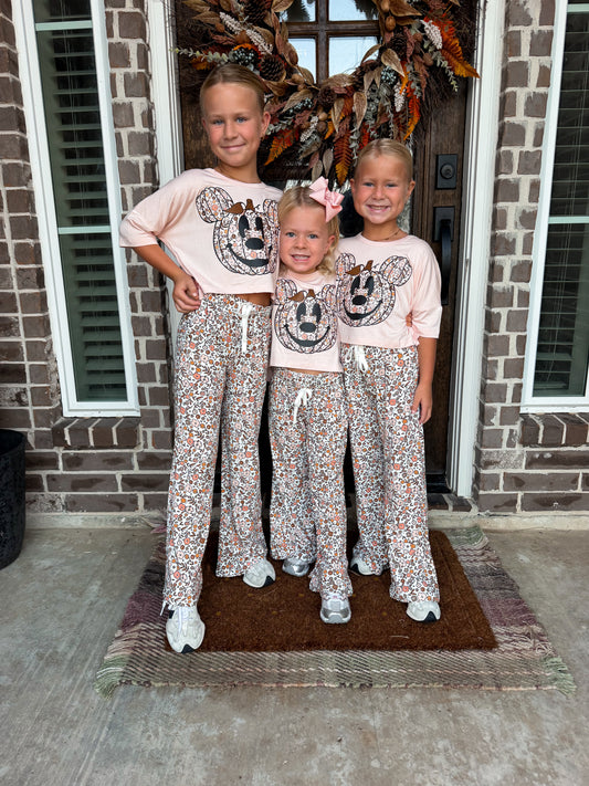 Floral Mickey Pumpkin Set