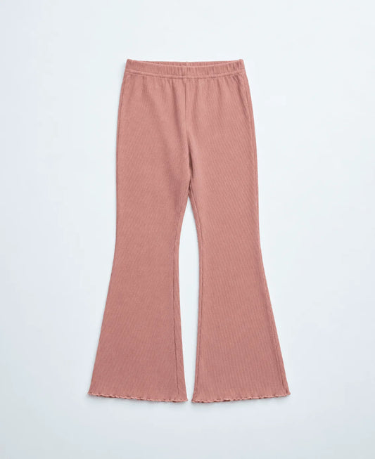 Little Bipsy Mauve Ribbed Lettuce Pant