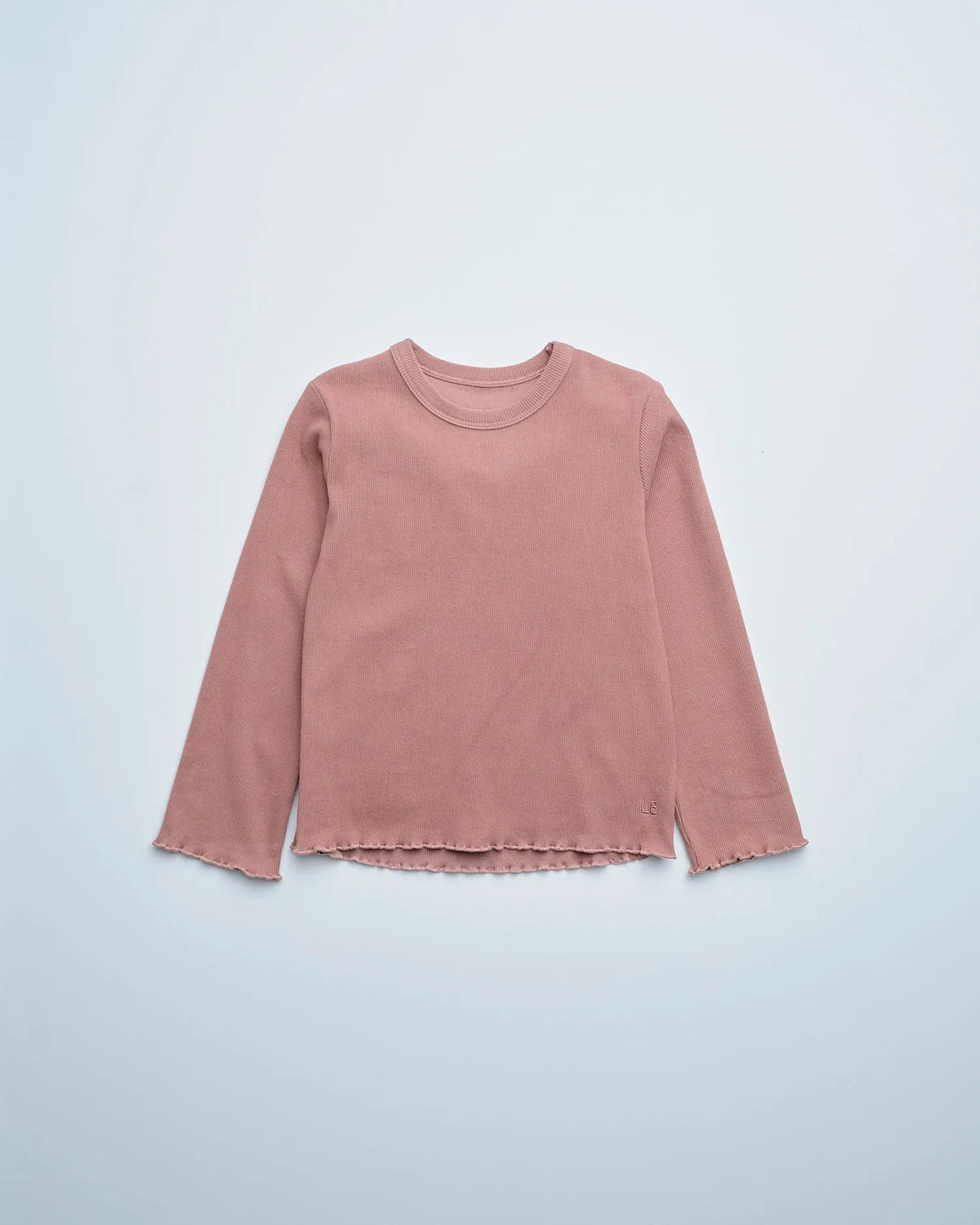 Little Bipsy Mauve Ribbed Lettuce Tee