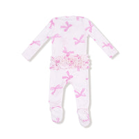 Angel Dear Pretty Bows Ruffle Footie