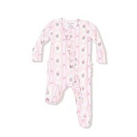 Angel Dear Ogee Lace Floral Ruffle Footie