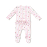 Angel Dear Ogee Lace Floral Ruffle Footie