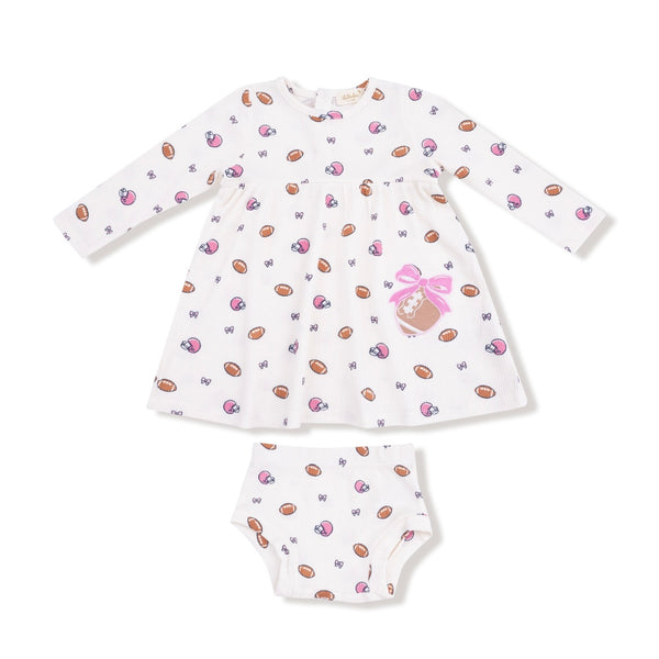 Angel Dear Football & Bows Dress
