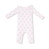 Angel Dear Ribbon Bow Trellis Ruffle Romper
