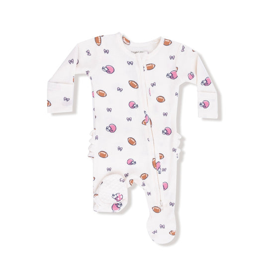 Angel Dear Football & Bows Ruffle Footie