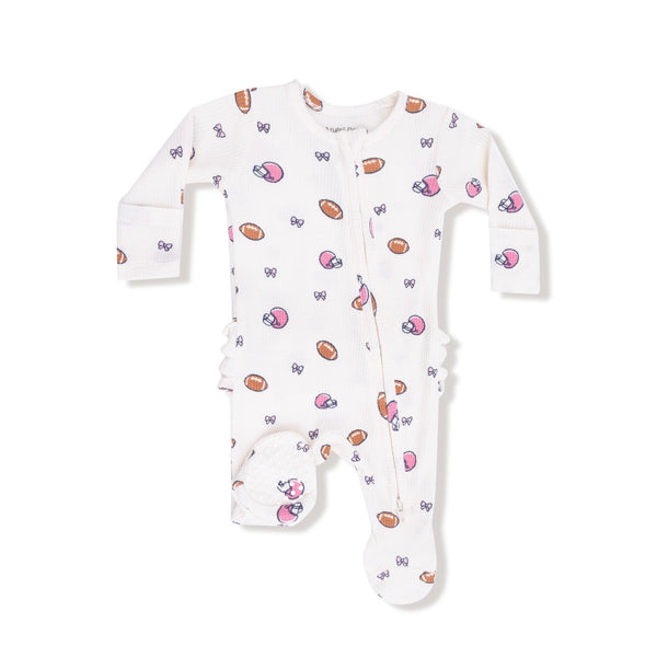 Angel Dear Football & Bows Ruffle Footie