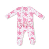 Angel Dear Vintage Pink Roses Ruffle Footie