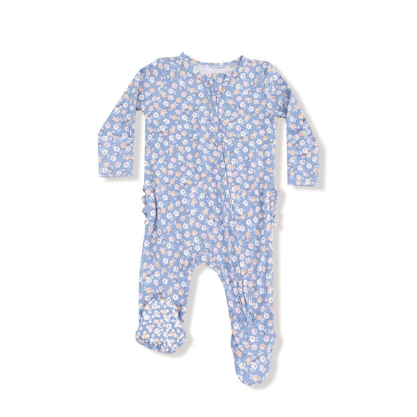 Angel Dear Country Calico Ruffle Footie