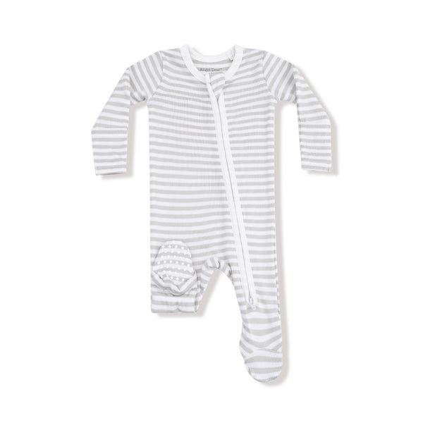 Angel Dear Mineral Grey Stripe Footie